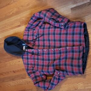 WOMENS WRANGLER HOODIE JACKET FLANNEL SHIRT SIZE SMALL, QUILTED